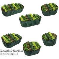 Heavy-Duty Modular Metal Raised Bed Planter - Galvanised Steel, Hunter Green Finish, Customisable Garden Layout
