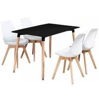 Scandi Lisa Dining Table & 4 Jensen Chairs - 4 Options!