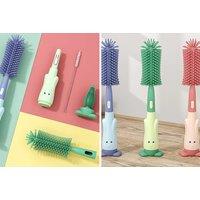 3-In-1 Silicone Bottle & Teat Cleaning Brush - 3 Colours!