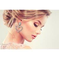 Sparkling Heart Rhinestone Earrings - Four Colour Options