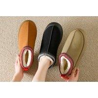 Unisex Khaki Women'S Faux Suede Platform Boots - Ugg-Inspired, Cosy Lined, 3 Colours