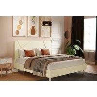 Elegant Bed Frame With Plush Headboard - 5 Colours