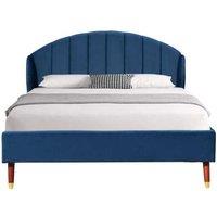 Luxurious Plush Velvet Paros Bed With Mattress