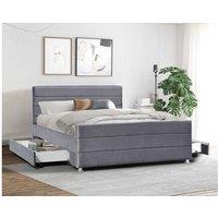 Plush Velvet Roma Bed With Storage