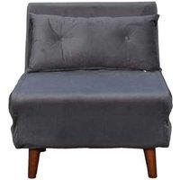 Luxury Plush Velvet 1-Seater Sofa Bed Chair - Modern Space-Saving Velvet Guest Bed