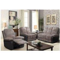 Jumbo Cord Fabric Recliner Sofa Set - Modern 3+2+1 Seater Lounge Suite, Plush Reclining Sofa