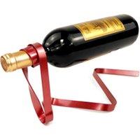 Floating Wine Bottle Holder - Black or Red