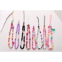 Beaded Colourful Phone Chain - 7 Designs! - Silver