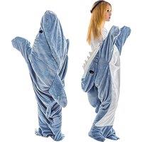 Hooded Shark Blanket - 3 Sizes - 5 Colours - Blue