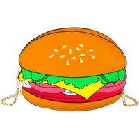 Unisex Black Novelty Food Handbag With Chain Strap