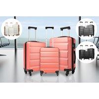 Hard Shell Suitcase With Locks - Set Of 1 Or 3 - 5 Colours! - Black