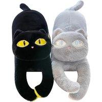 USB Heated Plush Cat Hug Design Pillow
