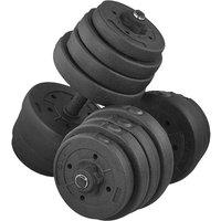 Adjustable Dumbbell Set - 20kg & 30kg - Space-Saving Home Gym Weights - Durable Cement & Chrome Bars