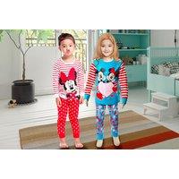 Kids Cartoon Mouse Long Sleeve Pyjamas - 6 Designs!