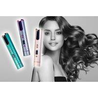 Wireless Hair Curler With Lcd Timer In 3 Colours - Pink