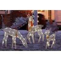 3D Illusion Led Reindeer Christmas Decoration - 3 Sizes!