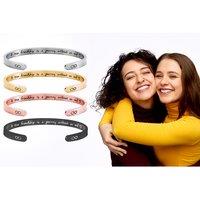 Stainless Steel Open Cuff Friendship Bracelet In Four Colour Options