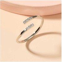 Chic Silver Crystal Women'S Ring