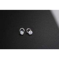 Women's Silver-Tone Statement Stud Earrings - Lightweight, Hypoallergenic, 1.2 x 1.6cm