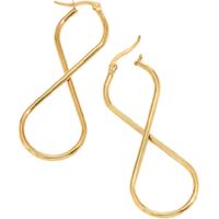 Women Gold Tone Infinity Hoop Earrings