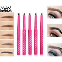 Retractable Eyebrow Pencils Pink Casing - Brown