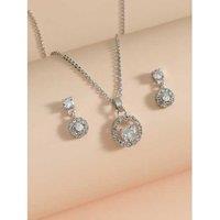 Dazzling Crystal Pendant & Earrings Set
