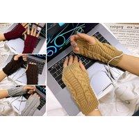 Usb Heated Cable Knit Winter Gloves - 6 Colours!