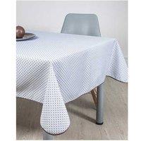 Stain Resistant Tablecloth White Waves