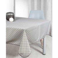 Stain Resistant Tablecloth Grey Print