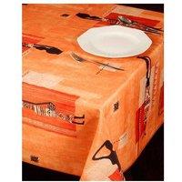 Stain Resistant Tablecloth Orange