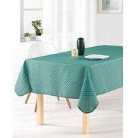 Stain-Resistant Green Roman Tablecloth