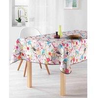 Vibrant Stain Resistant Tablecloth With Parrots Design