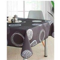 Ultimate Stain-Resistant Tablecloth In Chic Grey Stamps