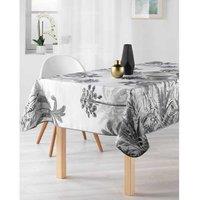 Stain-Resistant Tablecloth In Chic Grey Palms