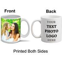 Personalised White Ceramic Photo Mug - Customisable, Dishwasher & Microwave Safe Tableware