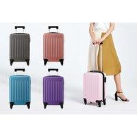 Hard Shell Carry On Luggage 4 Wheel Suitcase - 5 Colours! - Black