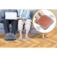 Usb Heated Electric Foot Warmer - Cosy Grey Plush!