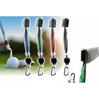 Golf Reel And Brush For Club Groove Maintenance In 2 Options - Green