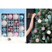 44Pc Multi Size Christmas Bauble Sets - 8 Colour Options