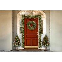 Prelit Artificial Christmas Wreath - 3 Size Options And Arch!