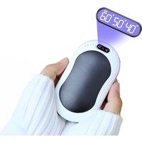 4-in-1 USB Rechargeable Aluminium Hand Warmer & Power Bank - Portable, Multi-Function, 10000mAh