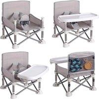 Portable Baby Booster High Chair - 4 Colour Options, Compact Folding, Safety Belt