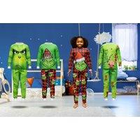 Christmas Grinch Inspired Kids Pyjamas In 4 Colours And 5 Sizes