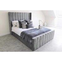 Elegant Winged Panel Bed Frame & Base