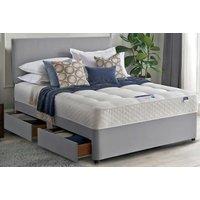 Luxury Light Grey Divan Bed & Memory Sprung Mattress!