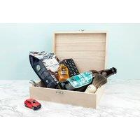 Personalised Wooden New Dad Survival Box - Custom Keepsake Christmas Gift