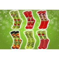 Grinch Crew Socks In Multiple Pairs