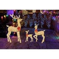 Led Christmas Reindeer Decoration - Small, Medium, Large Or 3 Pack!