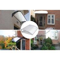 Weather-Resistant Door Awning Shelter - Black or White