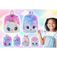 Kids Mini Plush Unicorn Backpack In 2 Designs And 4 Colours